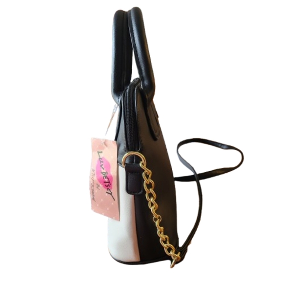 BETSEY JOHNSON ☆ BLACK & WHITE ☆ LADY FACE SATCHEL ☆ NWT - Picture 5 of 13